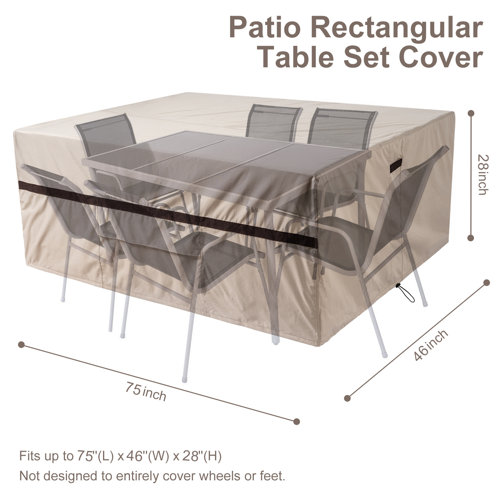 Arlmont & Co. Water Resistant Patio Dining Set Cover & Reviews Wayfair